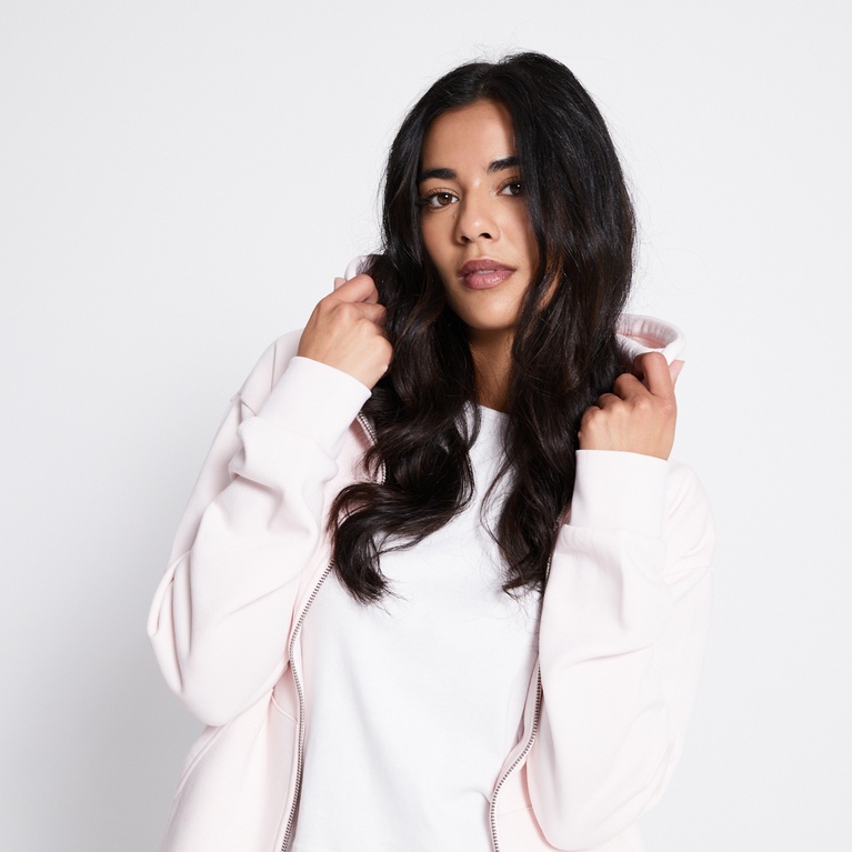 Zip hoodie "Vivvi" Soft Pink